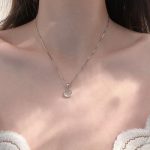 Summer Love Necklace Female Hollowed Out Geometric Bird Singing Flower Fragrance Stainless Steel Necklace Simple Pendant