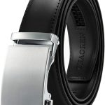 Mens Belt, Chaoren Ratchet Belt Dress with 1 3/8" Genuine Leather, Slide Belt with Easier Adjustable Buckle, Trim to Fit