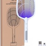 imirror Bug Zapper, 2 in 1 Rechargeable Electric Fly Swatter, Mosquito Swatter for Indoor and Outdoor
