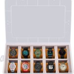 10 Slots Watch Box Display Case Organizer, Men Women Watch Storage Holder Fits All Wristwatches, Smart Watches, Bracelet and Sport Watches 3