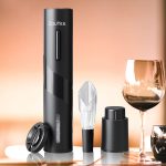 Electric Wine Opener Set, ZouYee Automatic Electric Corkscrew Wine Bottle Opener with Foil Cutter, Vacuum Stopper and Wine Aerator Pourer, C