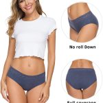 Womens Underwear Cotton Panties for Women Underpants Briefs Hipster Lace Bikini Pack