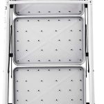 Goplus 3 Step Ladder, Folding Heavy Duty Step Stool Lightweight Steel Ladder with Handgrip and Wide Anti-Slip Platform for Kitchen Shop, 340