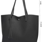 Women's Soft Faux Leather Tote Shoulder Bag from Dreubea, Big Capacity Tassel Handbag