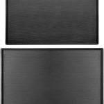 2 Pack Rectangular Serving Trays, Non-Slip Multi-Purpose Plastic Tray for Coffee Table, Kitchen, Parties