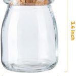 Mini Yogurt Jars 30 Pack, 7 oz Glass Favor Jars with Cork Lids, Glass Pudding jars, Glass Containers with Lids, Mason Jar Wedding Favors Hon