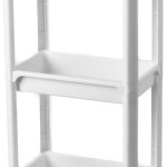 VEITSHO 3 Tier Slim Plastic Shelving Unit, Organizer Tower Rack for Kitchen Bathroom Laundry Narrow Places, Plastic Organizer