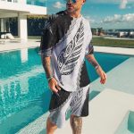 New Summer Cool Men set Casual trend suit beach style T-shirt Short Sleeve+Shorts Oversized 3D Print 2-piece men Suit streetwear