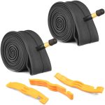2 Pack Bike Tube with 3 Tire Levers,鈥侭icycle Inner Tube Tyres Road MTB Bike Interior Tire Tube Anti Puncture Tube for Bike Bicycle Tire