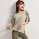 Summer Sportswear T-shirt Women's Loose Short Sleeve Mesh Sports Top Running Fast Drying Breathable Fitness Yoga Suit