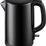 Electric Kettle,1.5L Double Wall 100% Stainless Steel BPA-Free Cool Touch Tea Kettle with Overheating Protection, Cordless with Auto Shut-Of