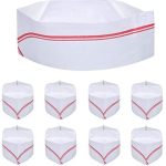 40 PCS Disposable Soda Jerk Paper Cap, Chef Hat for Restaurant Party Red