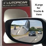 Blind Spot Mirrors XLarge for SUV, Vans, Pick up Trucks with Big Door Mirrors Only | Engineered by Utopicar car accessories (2pack)