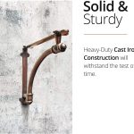 2 Pack Heavy Duty and Thick Large 9.6x1.7xx9.6 inch Half Round Wall Shelf Bracket, DIY Projects, Rustic Black Iron Finish, Hardware Included