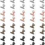 Metal Hinge Clips Bulldog Clips, 1 Inch, Pack of 40 (Black)