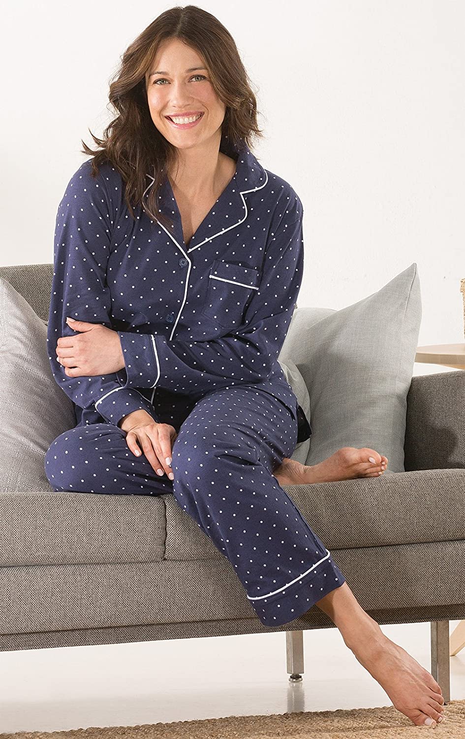 PajamaGram Pajama Set for Women - Cotton Jersey Pajamas Women