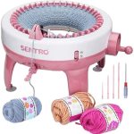 Knitting Machine 48 Needles, Baiao Spinning Knitting Loom Circular Weaving Loom Knitting Board Rotating Double Knitting Loom Machine, DIY Po