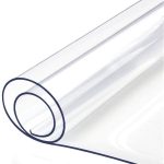 Table Protector Clear Plastic Tablecloth Protector Wipeable Protective Desk Cover PVC Vinyl Furniture Dining Tabletop Protection Pad Easy Cl