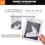 Joy Aid Magic-Clip Display Rail for Picture, Photo, Postcard, Document, Blueprint, Note, Reminder, Order and More, Tape and Magnet Included,